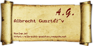 Albrecht Gusztáv névjegykártya